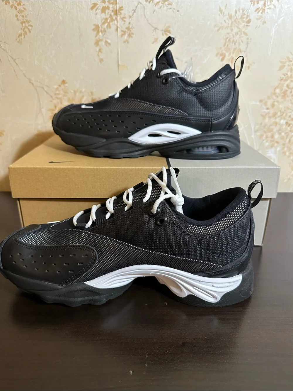 Nike Black and White Men's Chunky Trainer Sneakers